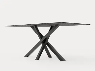 Penny Dining Table 180 Cm Low-poly 3D model