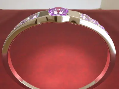 Simple Zirconia Ring by Joao Moizes Free 3D model