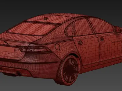 jaguar xf 2016 3D model