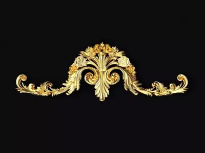 Central decor ornament for furniture 3D model 918
