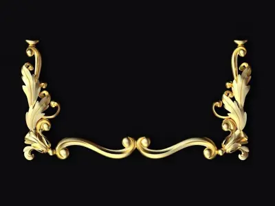 Central decor ornament for furniture 3D model 121