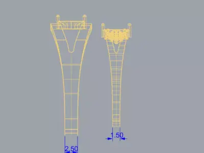 Marquise Couple Ring Set Matching Engagement and Promise Bands 3D print model