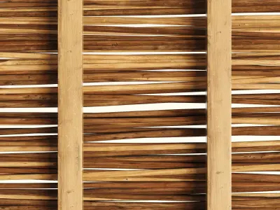 Ceiling wood sang thin branch n1 3D model