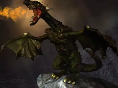 highly Detailed Dragon 3D model