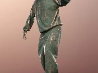 Tyler 11773-02 - Male Skater Statue Low-poly 3D model