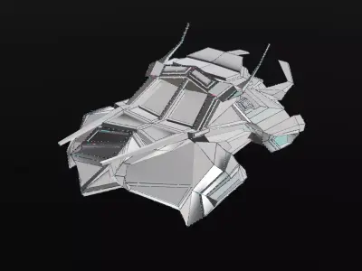 Futuristic Car Low-poly 3D model