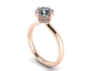 Creative Women Diamond Ring 3D print model