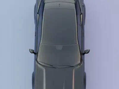 Menacing Dark Blue Dodge Challenger SRT Hellcat Low-poly 3D model