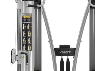 HD 3000 DUAL PULLEY FUNCTIONAL TRAINER 3D model