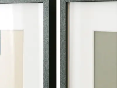 Triptych abstract poster set 3D model