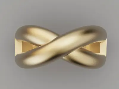 Lux ring silver gold jewelry printable 3D model 3D print model buy