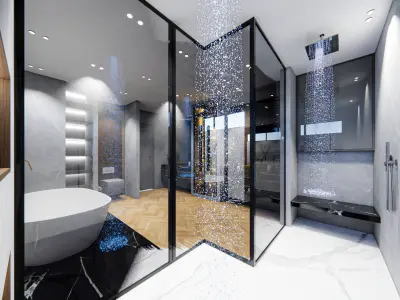 Master Bathroom Interior 3D model