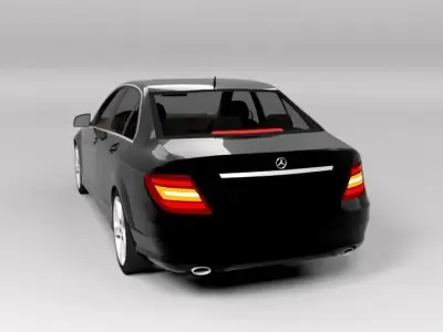 MERCEDES C CLASS LOWPOLY Low-poly 3D model
