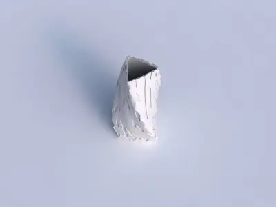 Vase twist triangle with cavities 3D print model