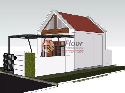 House 5x12m code 572 - Sketchup 3D model 3D model 3D model