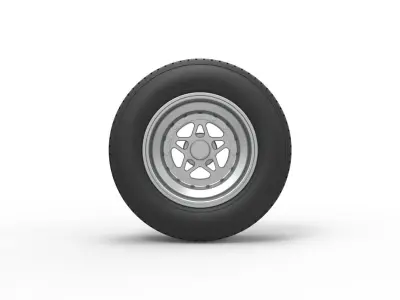 Front wheel from Sprint car Scale 1 to 25 3D print model