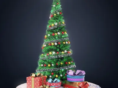 Christmas tree Low-poly 3D model