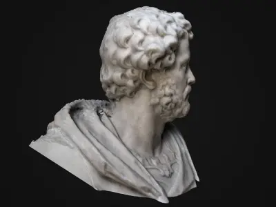 Annibal statue Low-poly 3D model