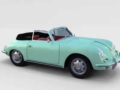 Porsche 356 Convertible rev 3D model