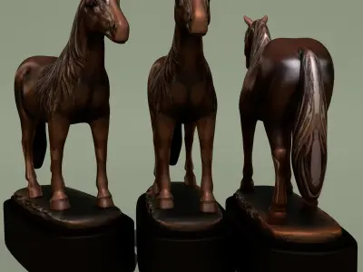 Horse Statuette 2K 3D model
