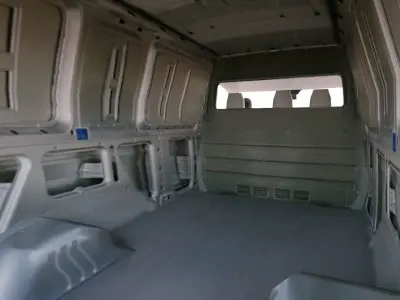 v8 CargoVAN with driver Low-poly 3D model