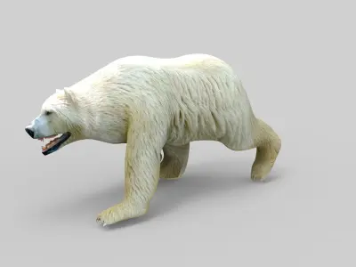 3D White Beer Rigged Model Low-poly 3D model