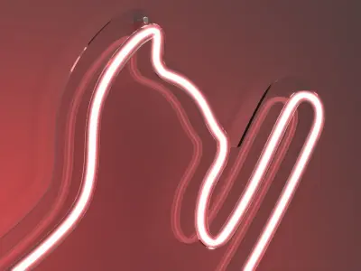 Cat 3 - Neon Sign 3D model
