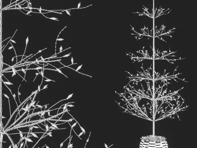 Restoration Hardware christmas decorative set 3D model