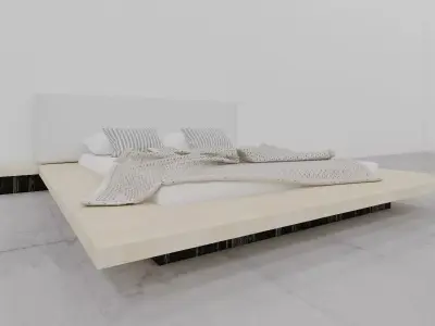 mrarq cama king size 02 Low-poly 3D model