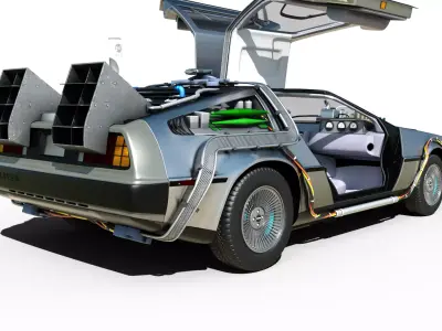 DeLorean At 88 Miles Per Hour 3D print model