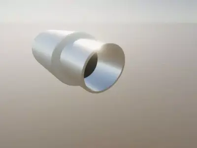 Big Car Exhaust Pipe Low-poly 3D model