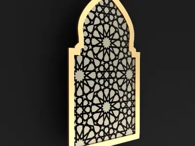 Arabic Gothic Windows 3D model