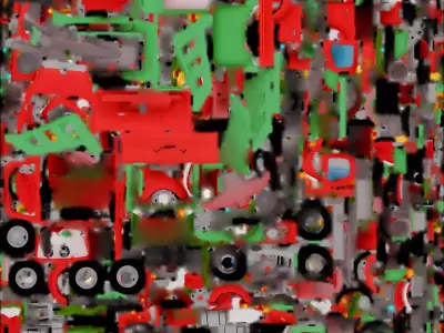 Happy Santa Snowplow Truck 3D Model - Cute Holiday Toon Vehicle Low-poly 3D model