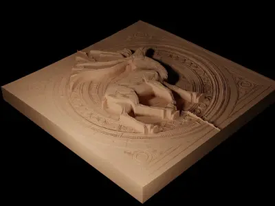 Reindeer CNC 3d Print High Relief Sand Casting 3D print model