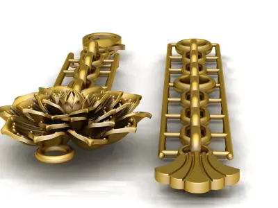 Women Fashion Flower chain Bracelets 3d Printable Model 3D print model