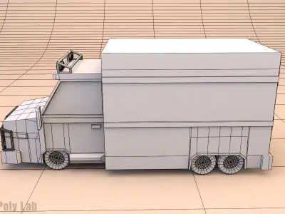 Low Poly Truck Low-poly 3D model