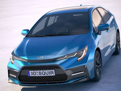 Toyota Corolla sedan regular 2020 3D model