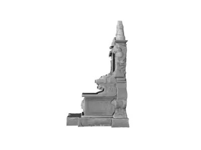 Stone Throne VR 3D model