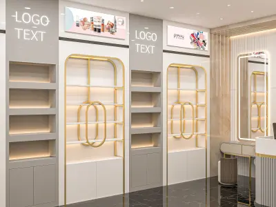 cosmetics shop design 3D model