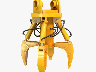 Mechanical Arm PBR Riged Low-poly 3D model