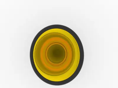 Glassvase orange glass vase 3D model