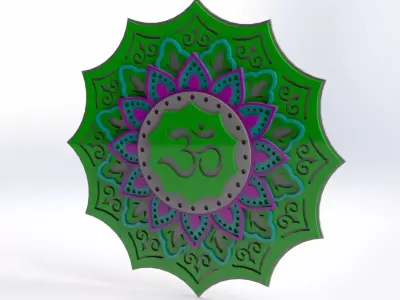6 LAYER MANDALA DECORATION CNC AND LASER CUT 3D print model 2 3D print model