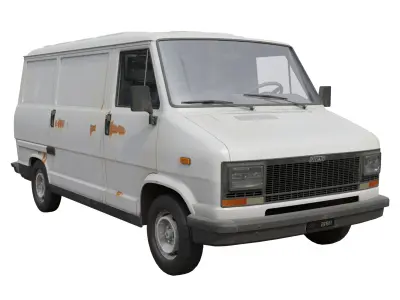 Fiat Ducato 1982 Low-poly 3D model