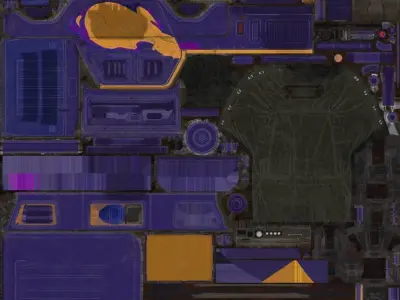 Pumpkin uaz 3 star Low-poly 3D model