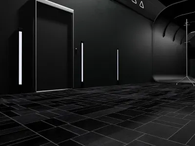 CAR STUDIO Sci-Fi Interior SCENE futuristic 3D model 3D model