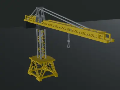 Construction crane 3D model