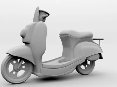 3D Delivery Scooter Low-poly 3D model