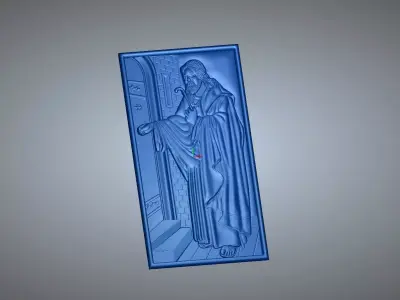 jesus christ door  3D model