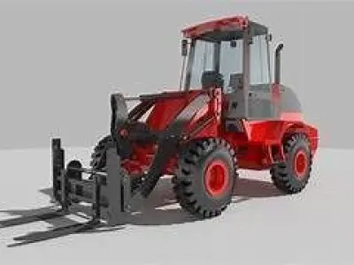 Tractor With Kesla 600T Hydraulic lifter 3D Model 3D model
