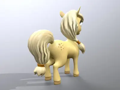 cartoon pony layla Low-poly 3D model